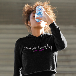 girlswrestlingstore.com, "Stronger Every Day" Crop Hoodie