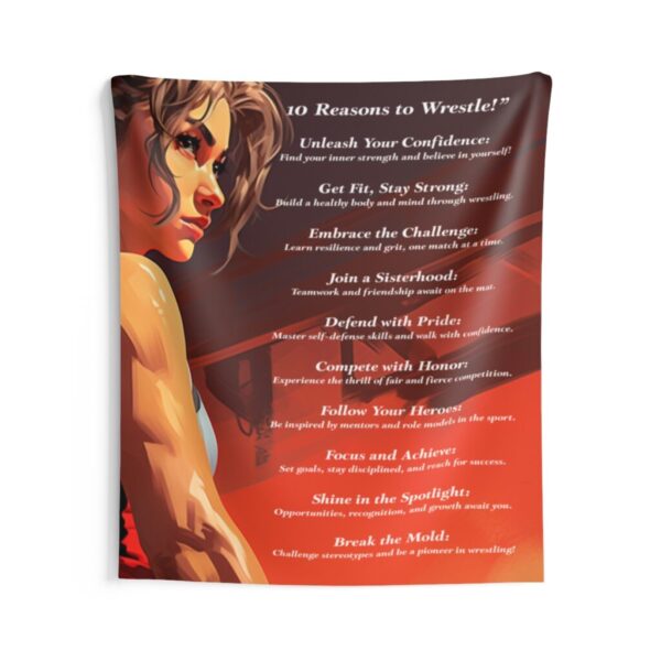 Indoor Wall Tapestries "10 reasons to wrestle" "the ZONE"
