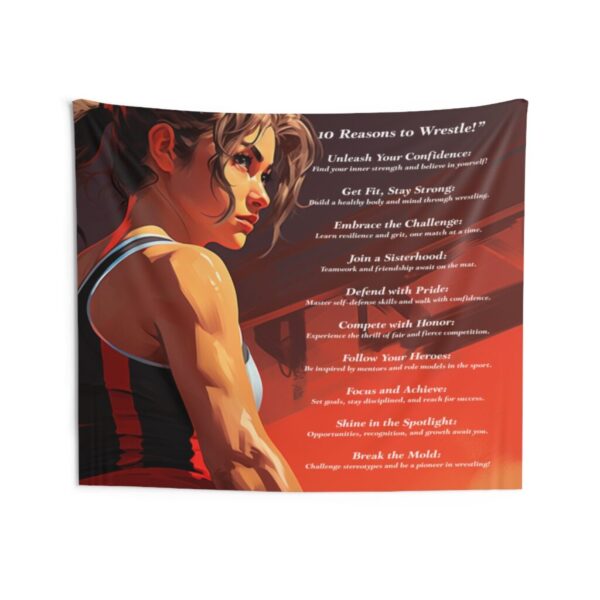 Indoor Wall Tapestries "10 reasons to wrestle" "the ZONE"