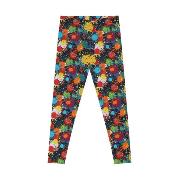 Wrestling Stretchy Leggings - Z Brand (Black with Colorful Paint Splashes)