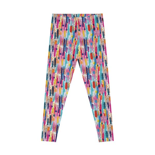 Wrestling Stretchy Leggings - Z Brand (White with Colorful Paint Drips)