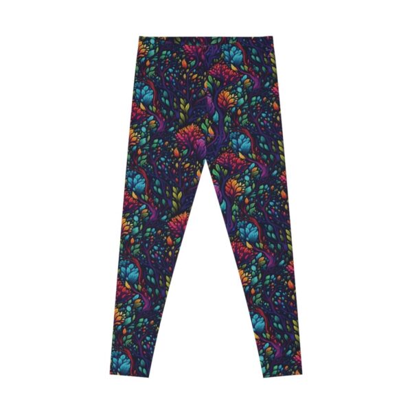 Wrestling Stretchy Leggings - Z Brand (Black with Colorful Abstract Flowers)