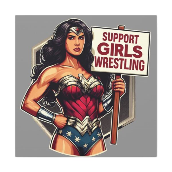 Wrestling Art Canvas - Support Girls Wrestling