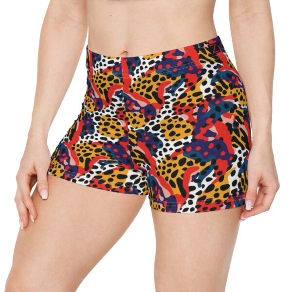 Wrestling Shorts Mini Length - Z Brand (Colorful Leopard Print)