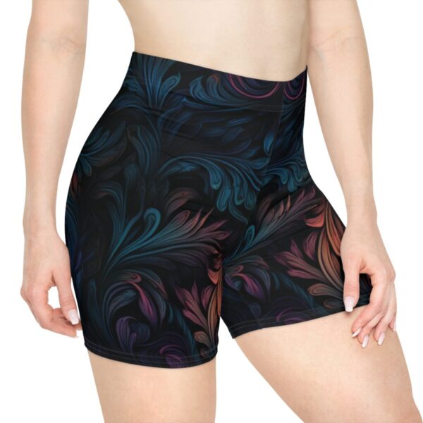 Wrestling Shorts Mid Length - Z Brand (Black with Muted Leaves)