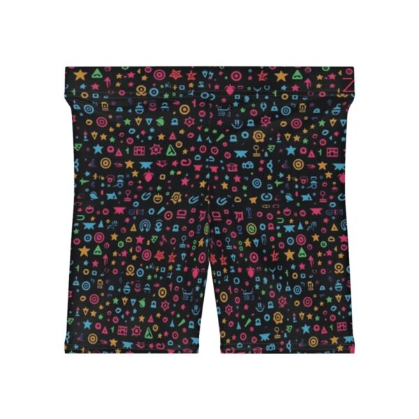 Wrestling Shorts Mid Length - Z Brand (Black with Colorful Doodles)