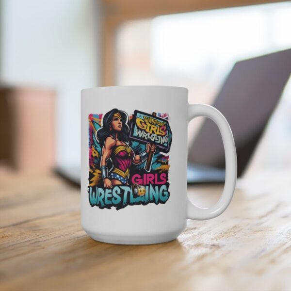 Mug 15oz - Support Girls Wrestling