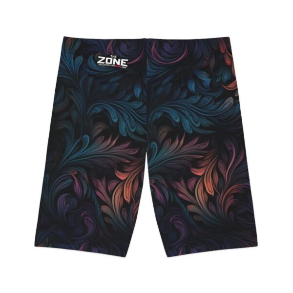 Wrestling Shorts Long Length - Z Brand (Black with Muted Leaves)