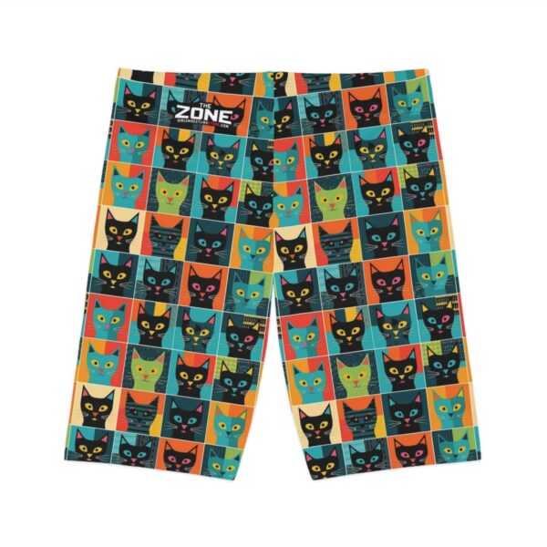 Wrestling Shorts Long Length - Z Brand (Black with Cats Images)