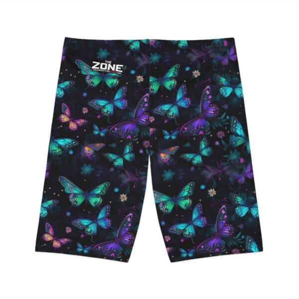 Wrestling Shorts Long Length - Z Brand (Black with Colorful Butterflies)