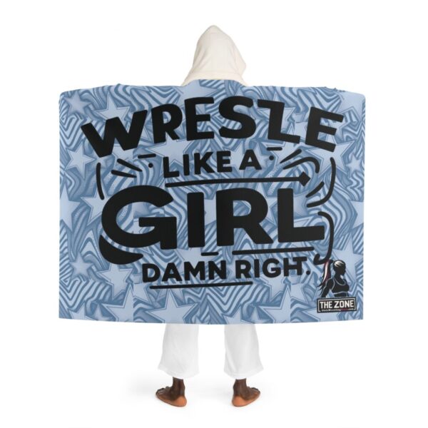 Wrestling Tournament Hooded Blanket - Wrestle Like a Girl 70"x52"