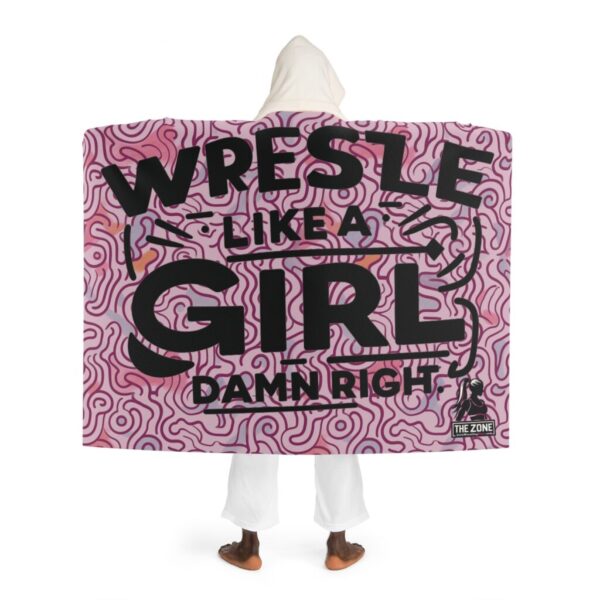 Wrestling Tournament Hooded Blanket - Wrestle Like a Girl 70"x52"